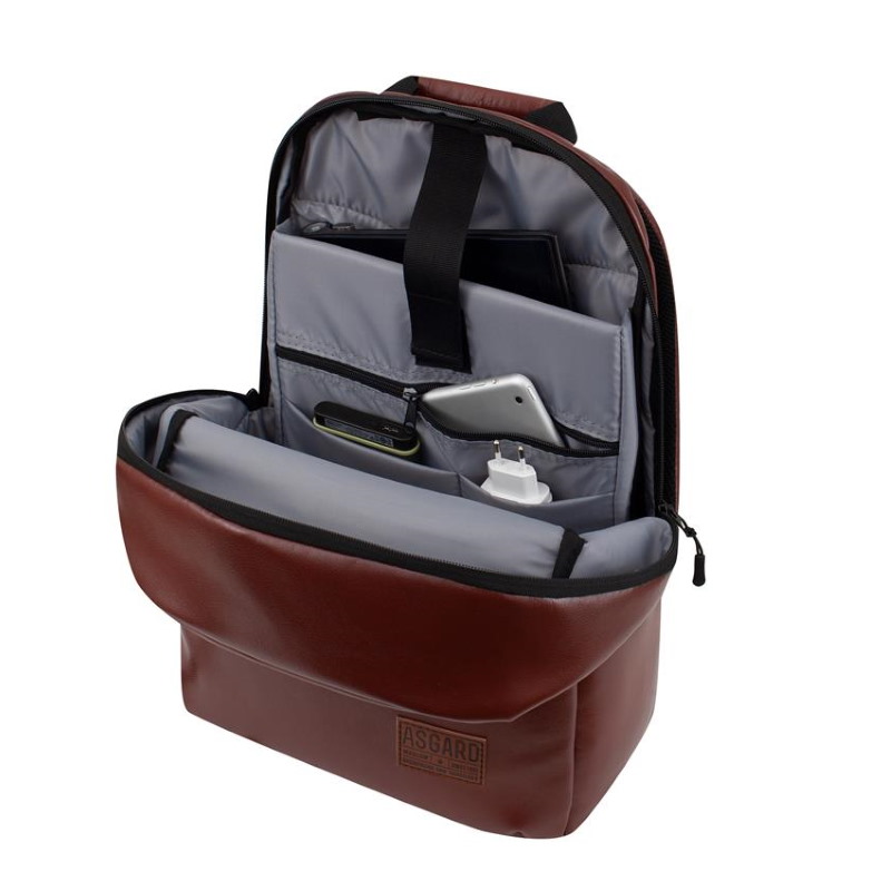 рюкзак для ноутбука asgard из эко кожи -- цена. фото, описание